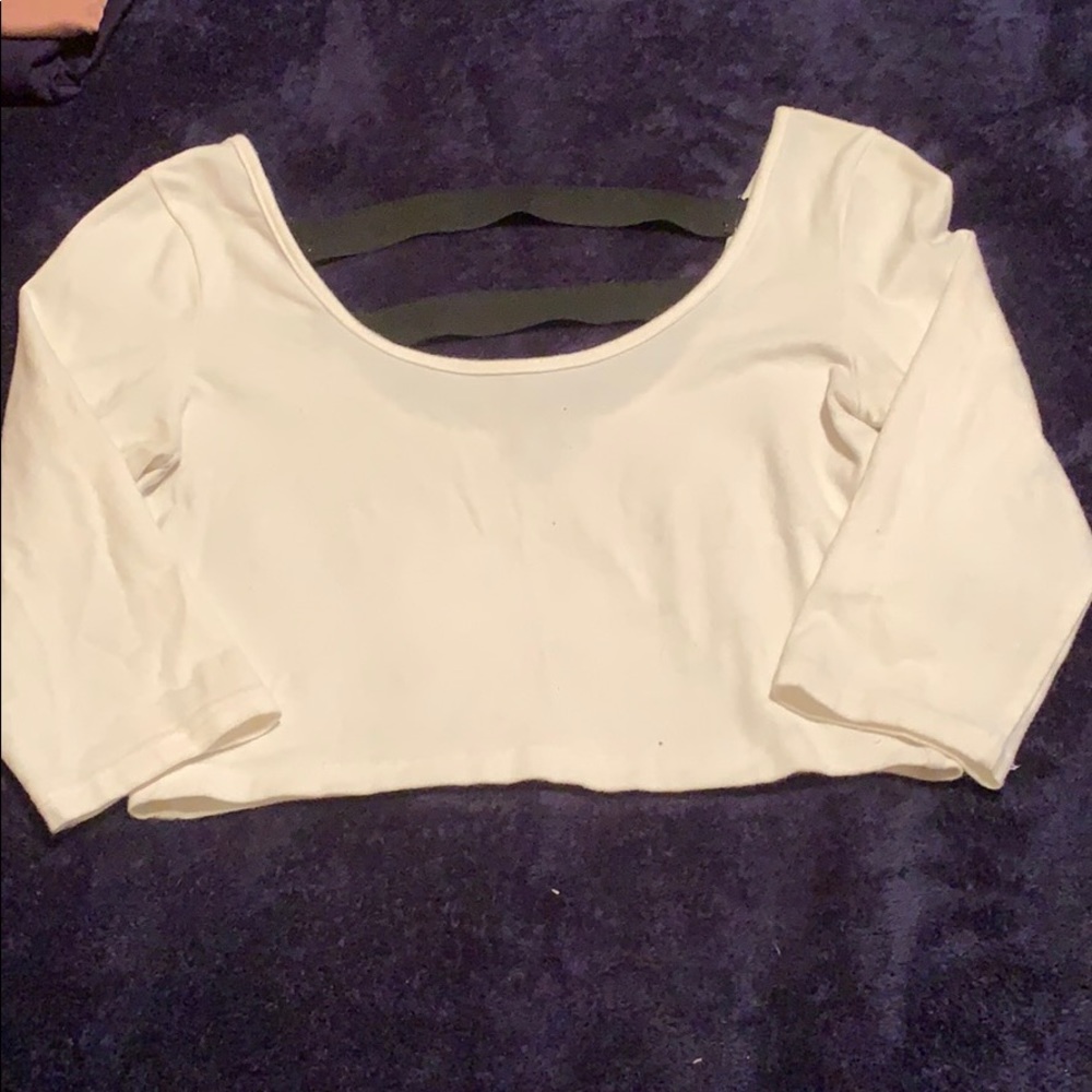 White crop top